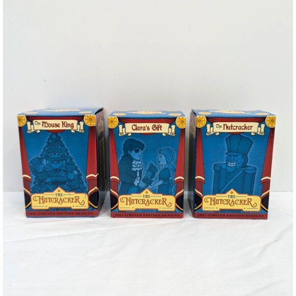 CVS Treasures The Nutcracker 2001 Limited Edition Designs Lot of 3 Ornaments - Picture 1 of 10